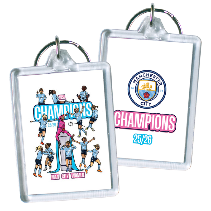 Manchester City WSL Champions 25/26 Keyring - White